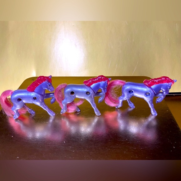 LITTLEST PET SHOP 90’s MCDONALD’S TOYS PONY UNICORN ACTION FGURE BUNDLE OF 3 - Picture 9 of 10